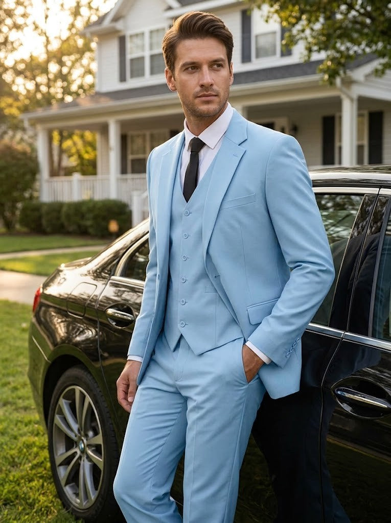 Men's Regular Fit 3 Piece Suit Casual Style
