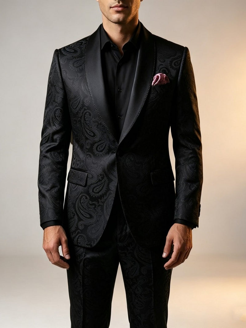 Paisley Shawl Lapel Homecoming Jacket