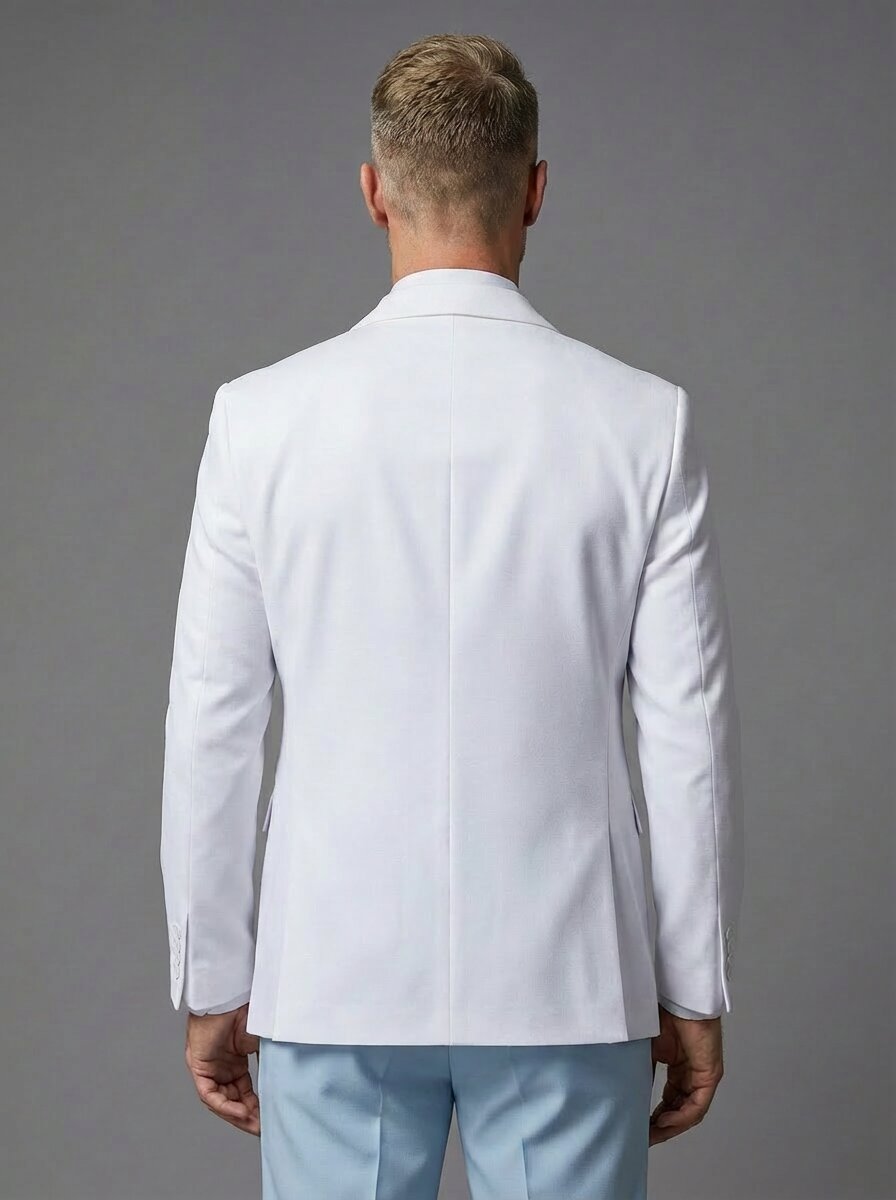 Men's Slim Fit 3 Piece Suit Fashion Contrast Style