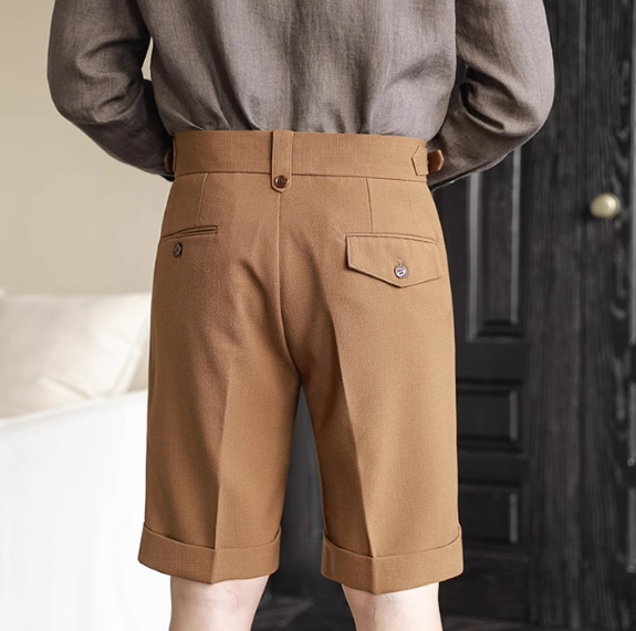 Men’s Summer High-Waisted Gurkha Tailored Shorts