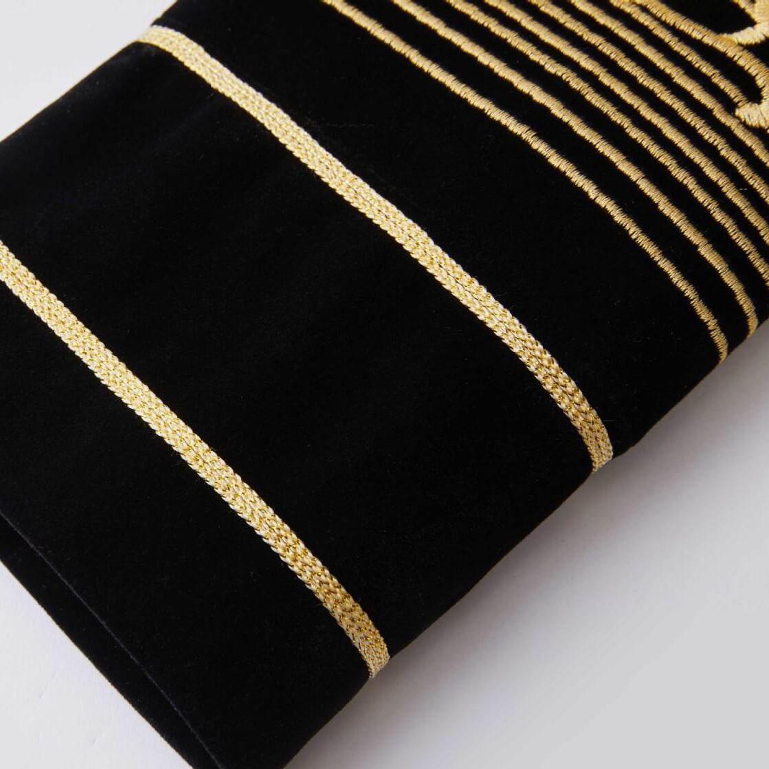 Men’s Black Velvet Jacket With Gold Embroidery