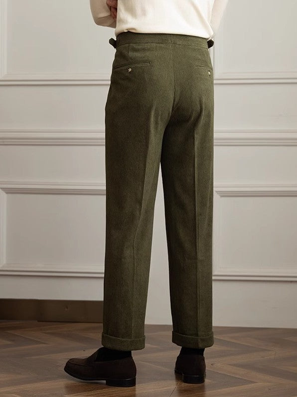 Men‘s Italian Style Corduroy Naples Suit Pants