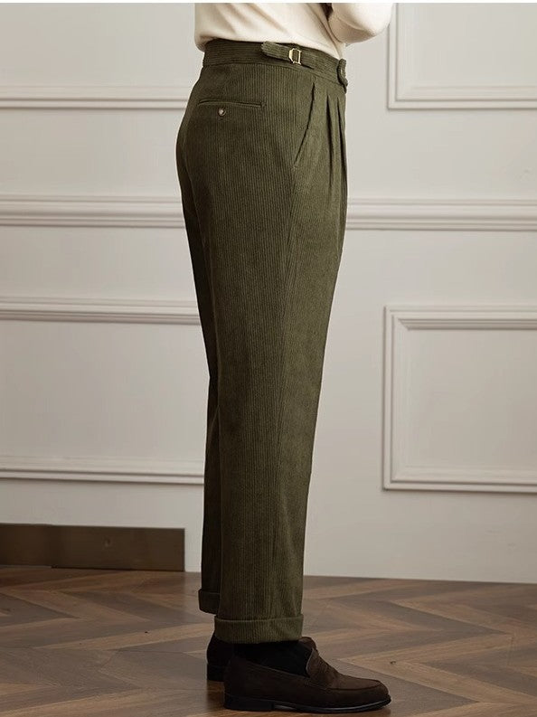 Men‘s Italian Style Corduroy Naples Suit Pants