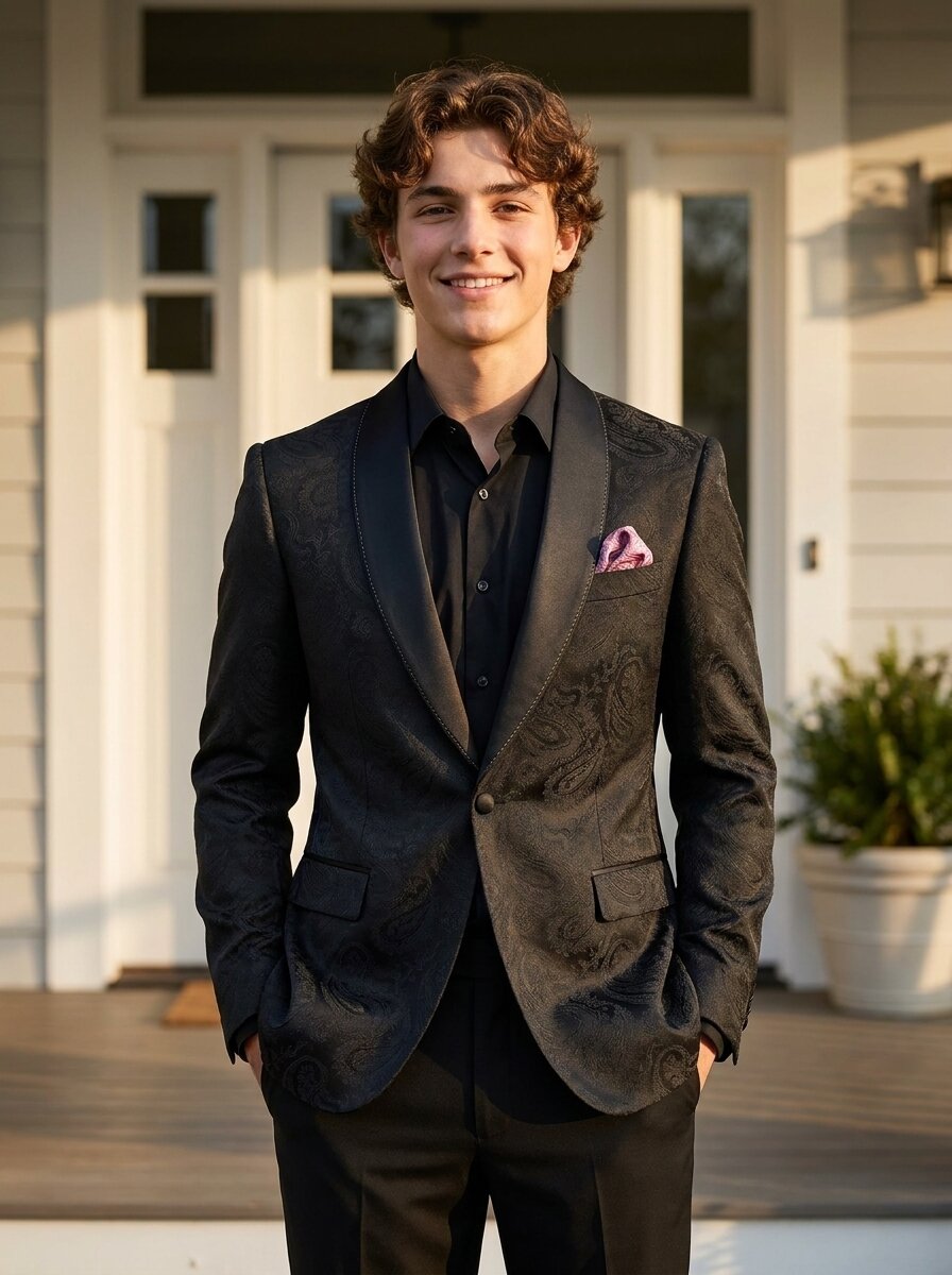 all black suit Statement prom-ready outfits
