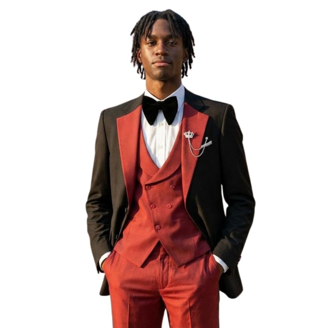Men's Prom Tuxedo Suit 3 Piece Slim Fit