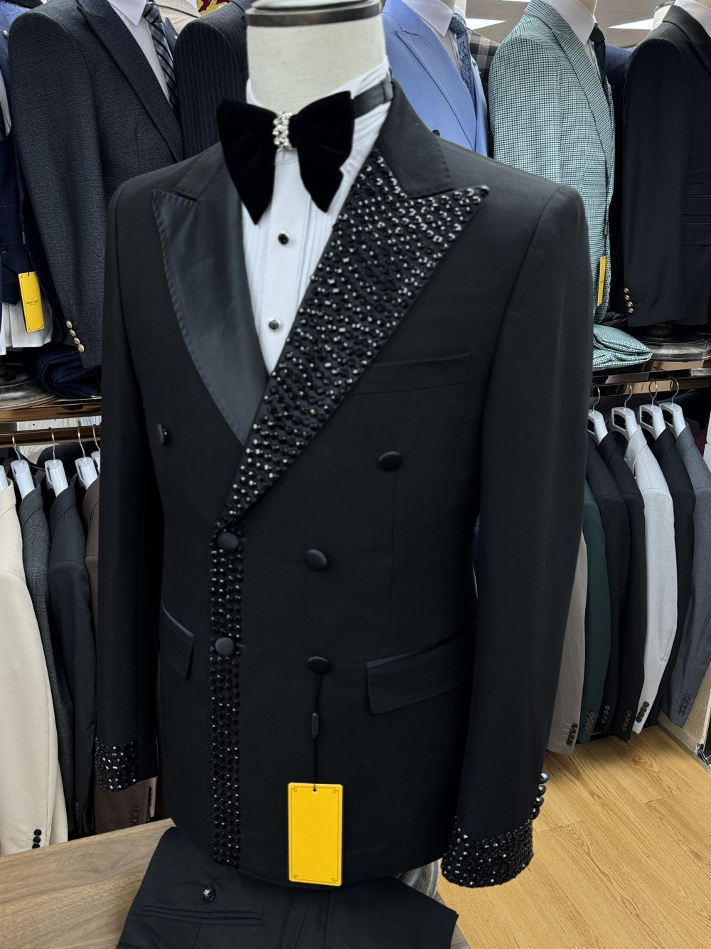 Rhinestone Peak Lapel Prom Tuxedo
