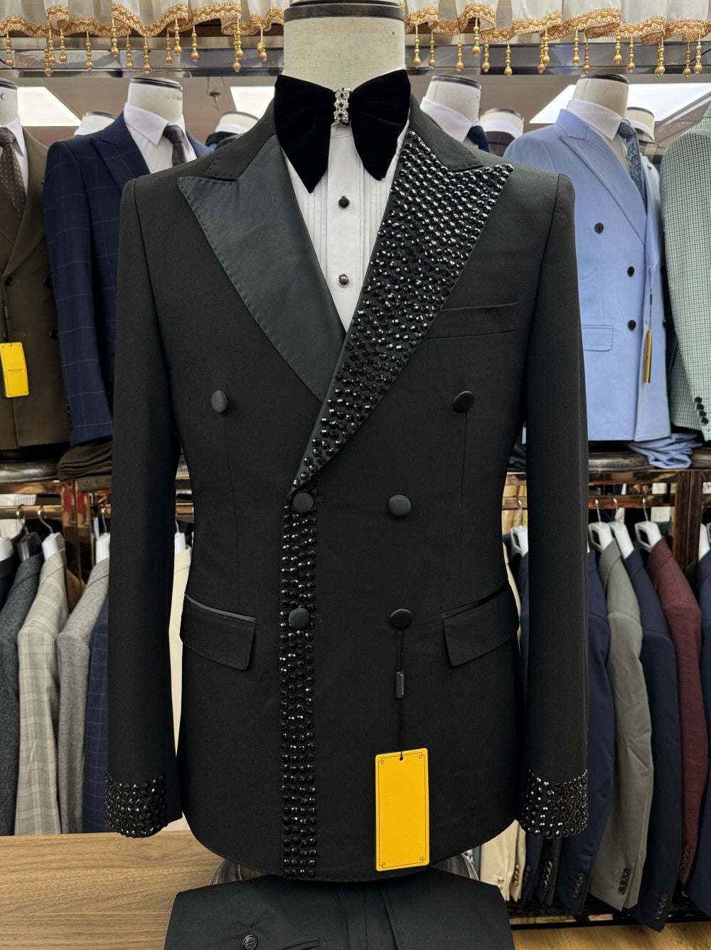 Rhinestone Peak Lapel Prom Tuxedo
