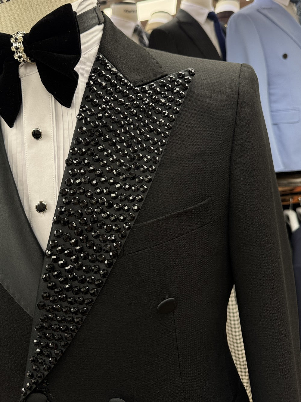 Rhinestone Peak Lapel Prom Tuxedo