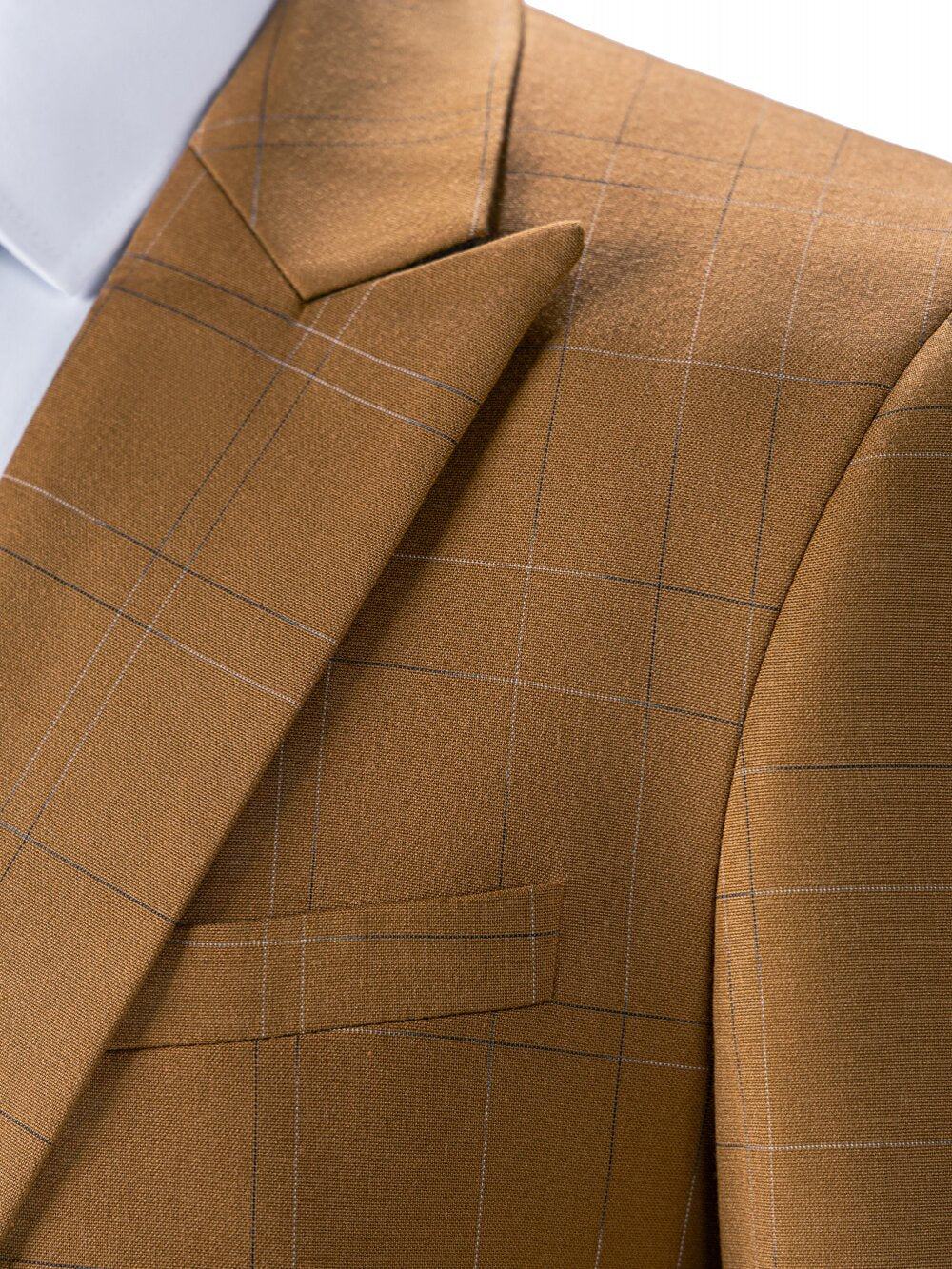 Slim Fit 3 Piece Check Men's Suit