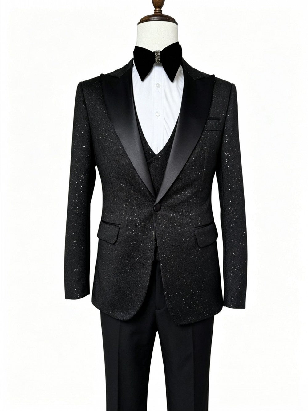 Men's Sparkly Slim Fit 3 Piece Suit